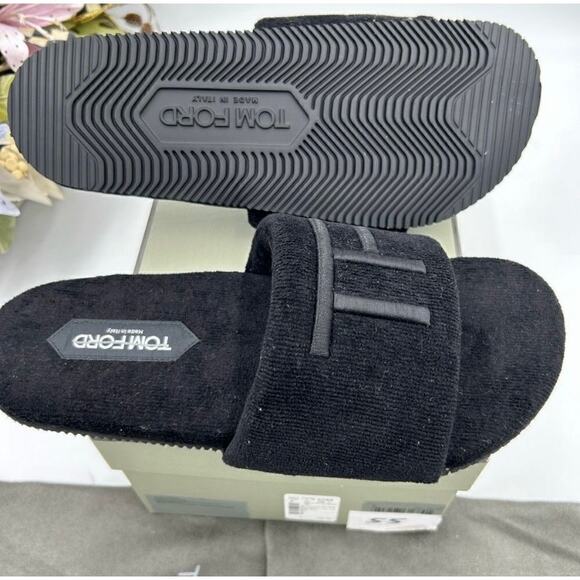 Men’s Tom Ford toweling velvet slipper size 8 made in Italy main image 5